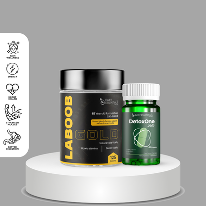 Laboob Gold + Free DetoxOne360 — Complete Male Wellness & Detox Combo