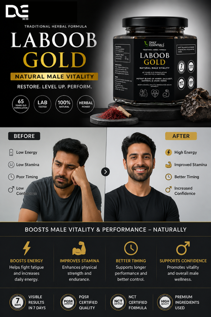 Laboob Gold + Free DetoxOne360 — Complete Male Wellness & Detox Combo